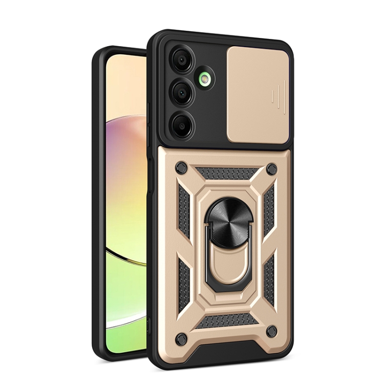 RING CAMERA Kryt s držákem pro Samsung Galaxy A16 / A16 5G zlatý
