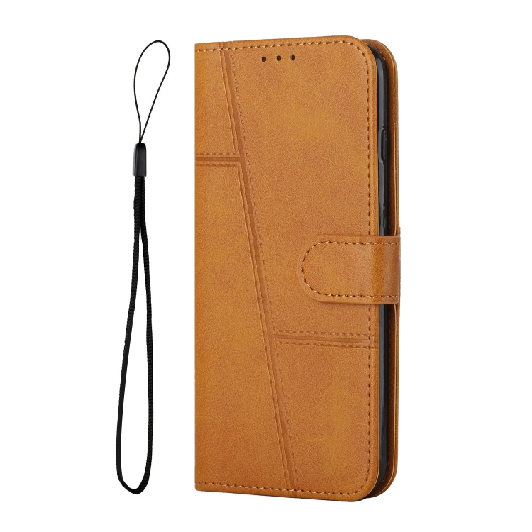 STITCHED Peněženkový kryt pro Xiaomi 14T Pro světle hnědý