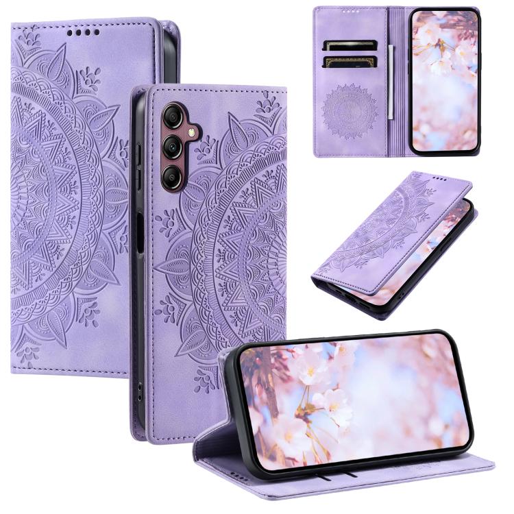 Levně ART MANDALA Peněženkový obal pro Samsung Galaxy S25 FE fialový