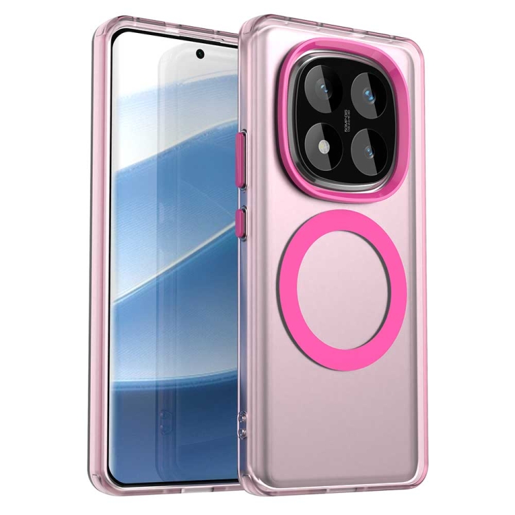 Levně CANDY MAGSAFE Ochranný obal pro Xiaomi Redmi Note 14 Pro 5G / Poco X7 růžový