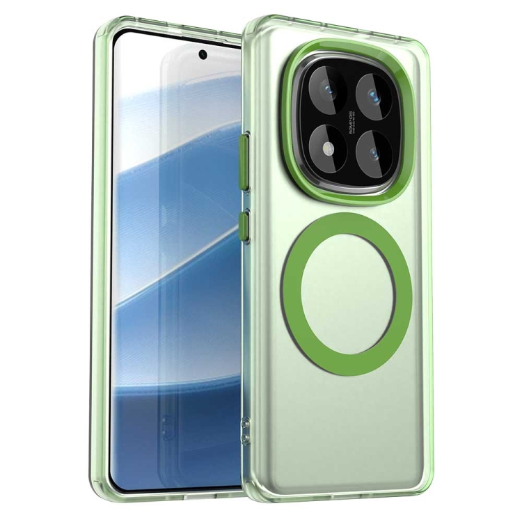 Levně CANDY MAGSAFE Ochranný obal pro Xiaomi Redmi Note 14 Pro 5G / Poco X7 zelený