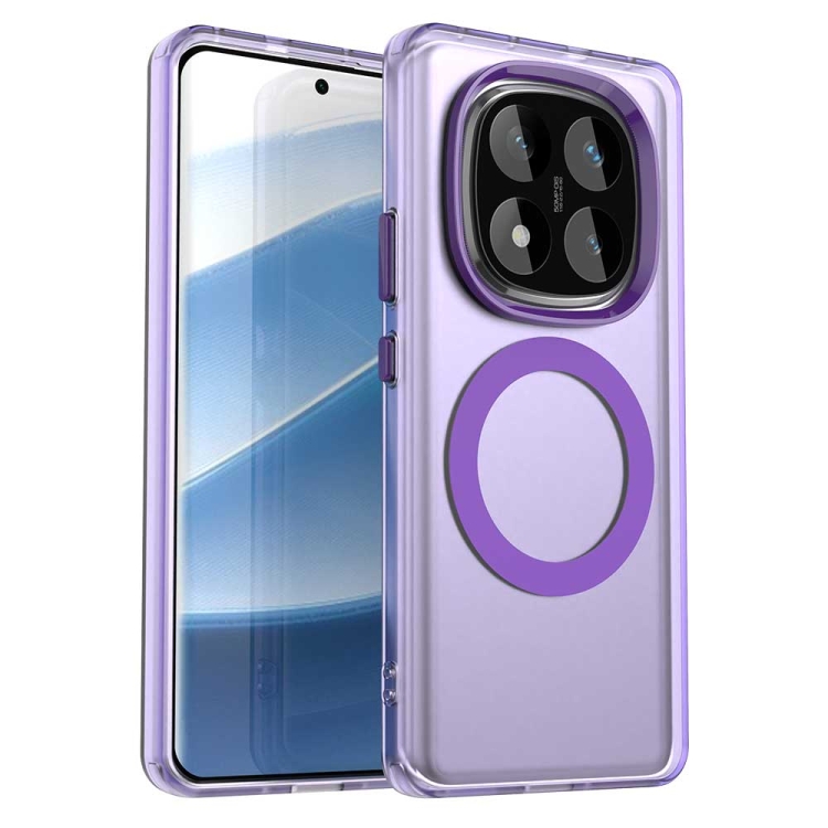 Levně CANDY MAGSAFE Ochranný obal pro Xiaomi Redmi Note 14 Pro 5G / Poco X7 fialový