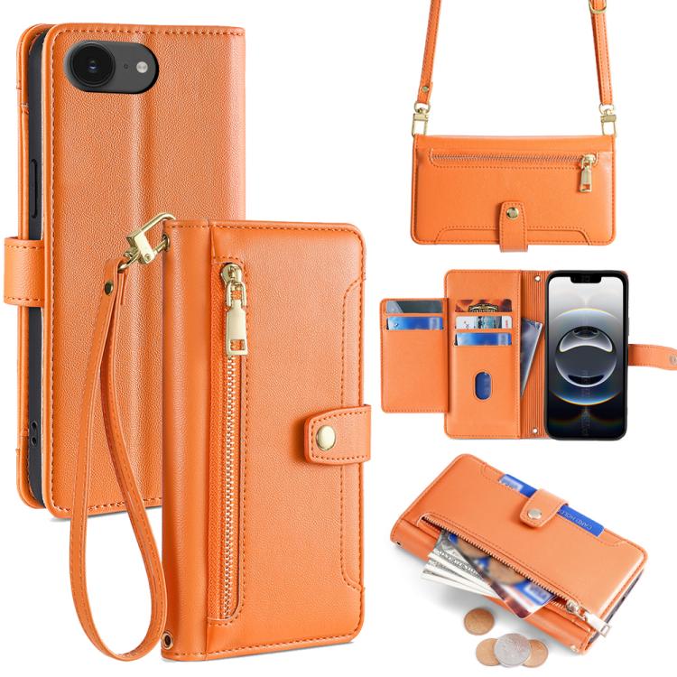 Levně PASTEL Peněženkové pouzdro pro Apple iPhone 16e / iPhone 17e oranžové
