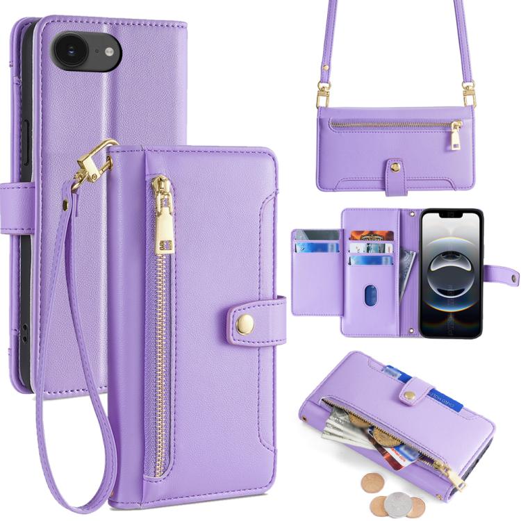 Levně PASTEL Peněženkové pouzdro pro Apple iPhone 16e / iPhone 17e fialové