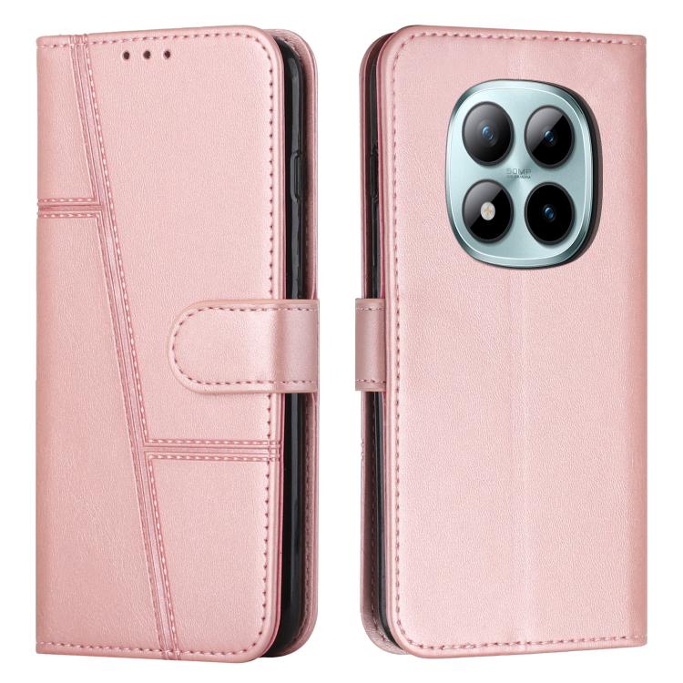Levně STITCHED Peněženkový kryt pro Xiaomi Redmi Note 15 Pro+ 5G / POCO M8 Pro 5G růžový