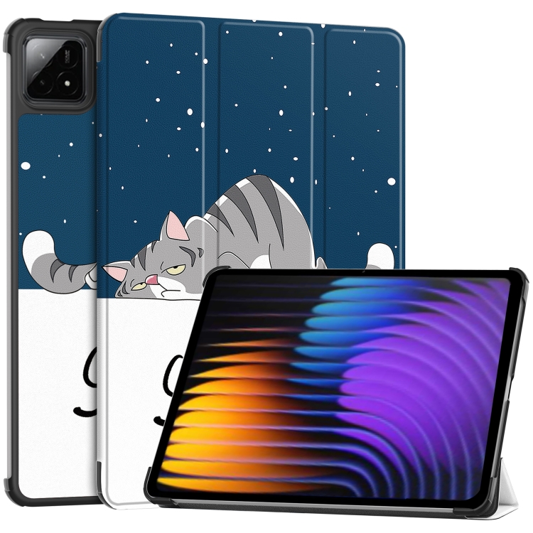 Levně ART Zaklápěcí pouzdro pro Xiaomi Pad 7 / Pad 7 Pro / Pad 8 / Pad 8 Pro LAZY CAT