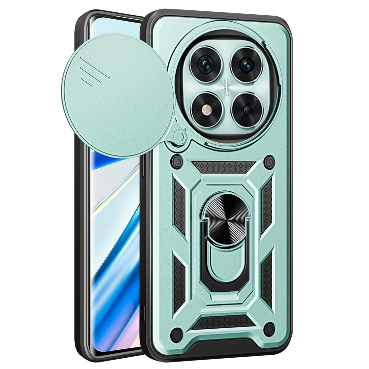 Levně RING CAMERA Kryt s držákem pro Xiaomi Redmi Note 14 Pro 5G / Poco X7 zelený