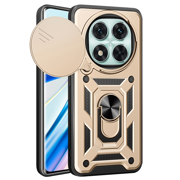 Levně RING CAMERA Kryt s držákem pro Xiaomi Redmi Note 14 Pro 5G / Poco X7 zlatý