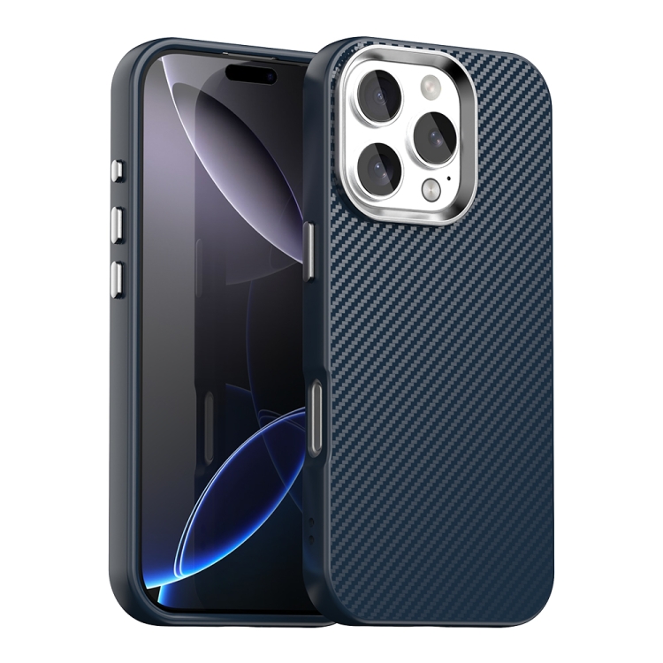 Levně IMD CARBON Ochranný kryt pro Apple iPhone 16 Pro Max modrý