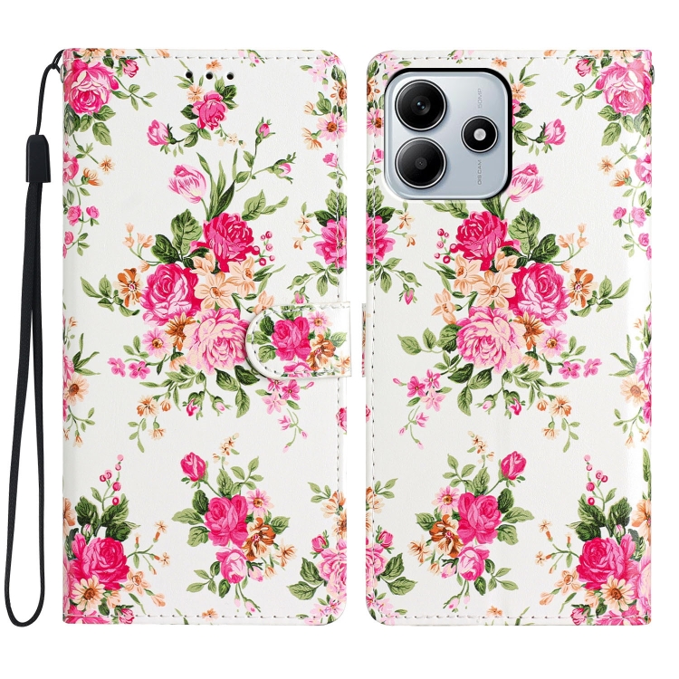 Levně ART Peněženkový kryt pro Xiaomi Redmi Note 14 5G PEONIES