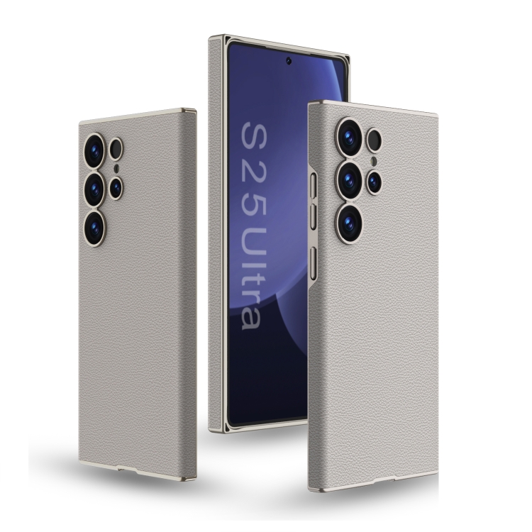 Levně GKK LEATHER CASE Ochranný kryt pro Samsung Galaxy S25 Ultra 5G TITANIUM GREY