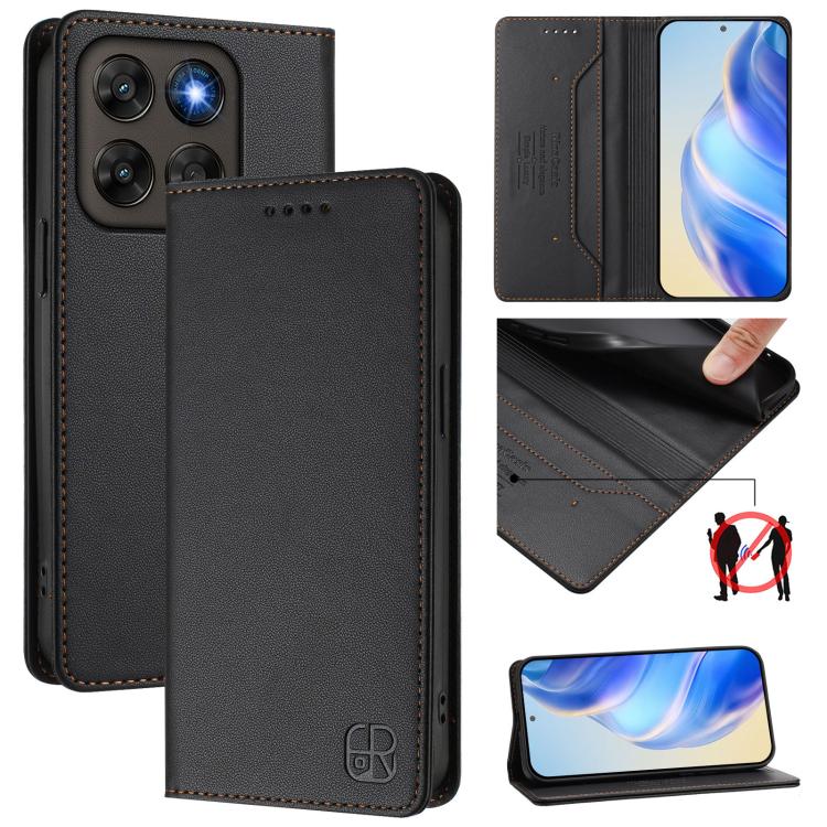 RINA Zaklápěcí pouzdro pro Motorola Moto G67 / Moto G77 černé
