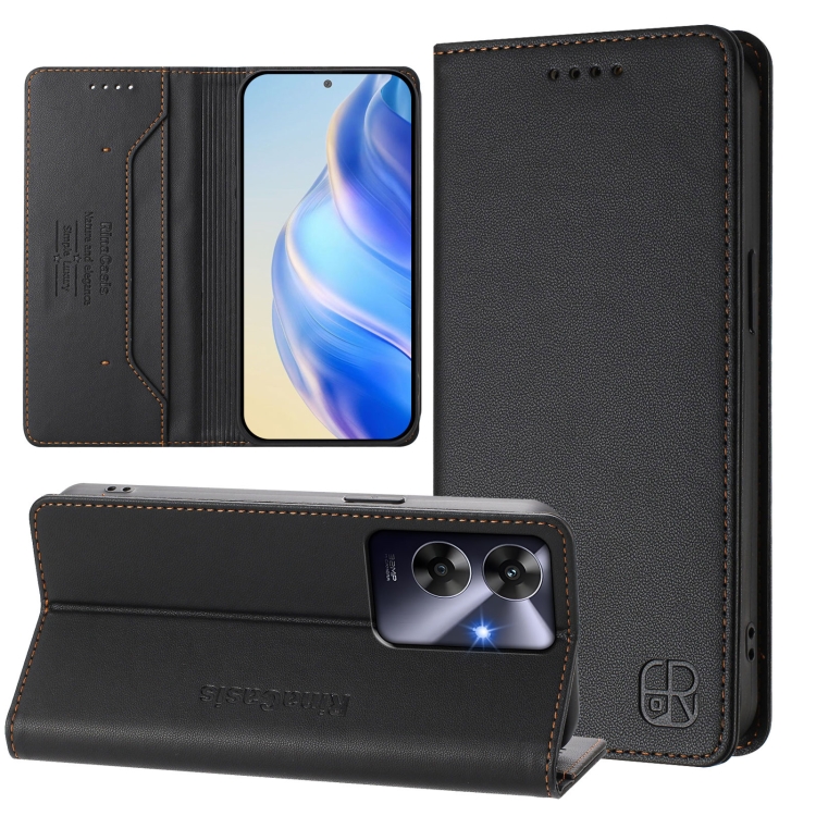 Levně RINA Zaklápěcí pouzdro pro Realme Note 60 černé