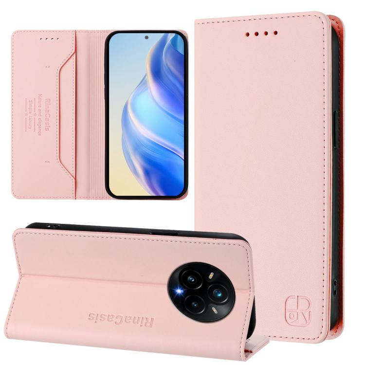 Levně RINA Zaklápěcí pouzdro pro Realme 14 Pro+ 5G růžové