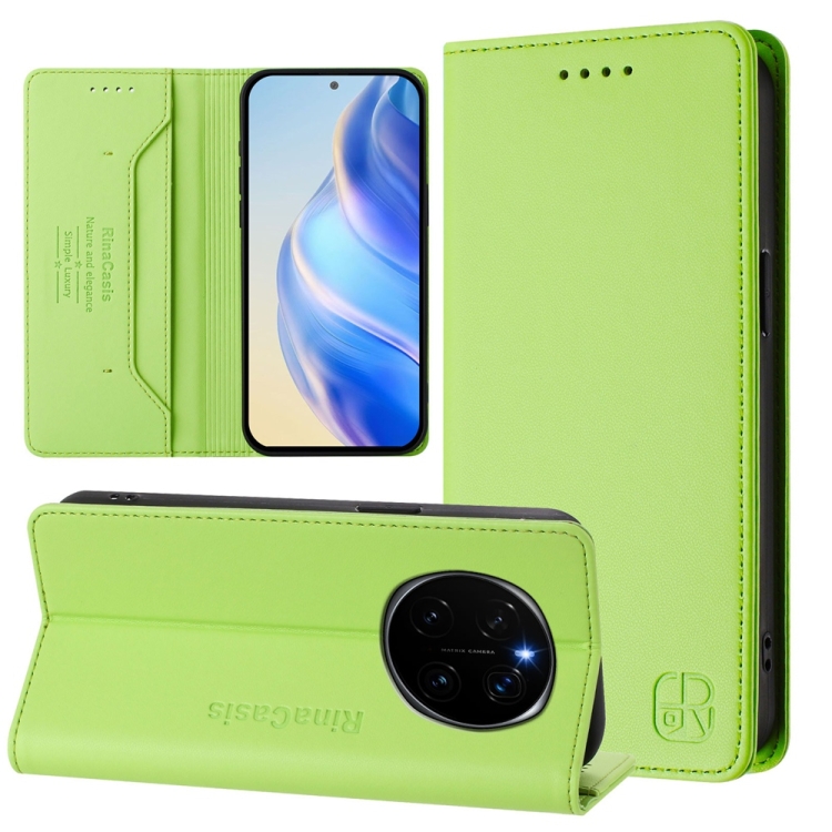 Levně RINA Zaklápěcí pouzdro pro Honor Magic7 Pro 5G světle zelené