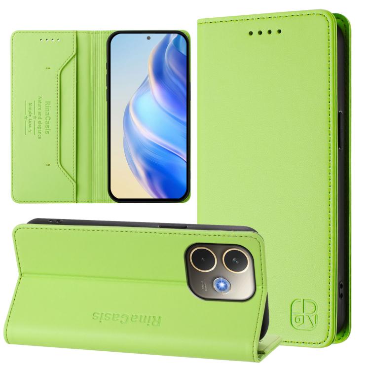 Levně RINA Sklápěcí obal pro Oppo A5 Pro 5G světle zelená