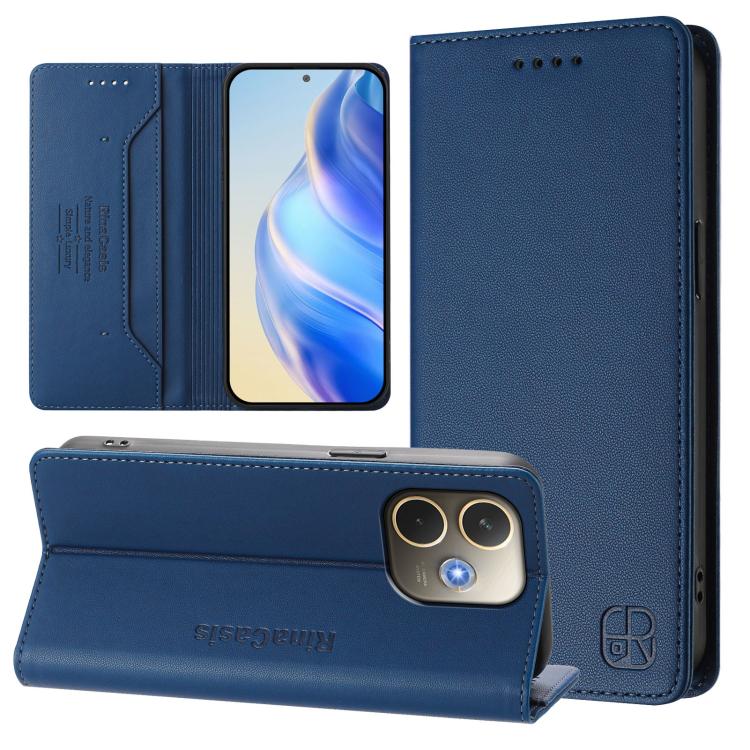 Levně RINA Skládací pouzdro pro Oppo A5 Pro 5G tmavě modré