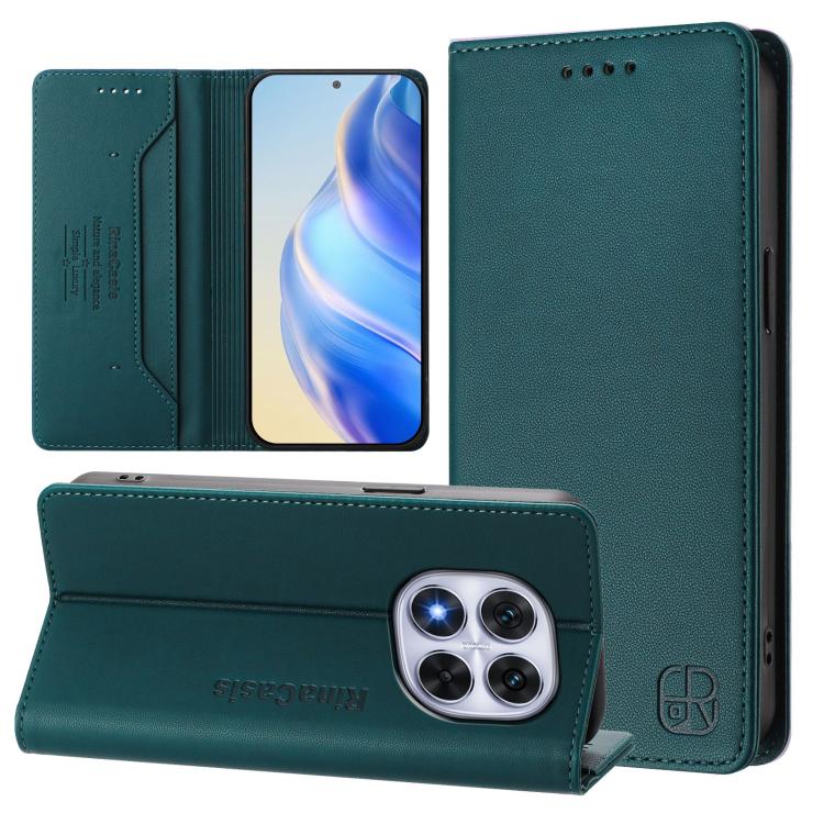 Levně RINA Zaklápěcí pouzdro pro Xiaomi Redmi Note 14 Pro tmavě zelené