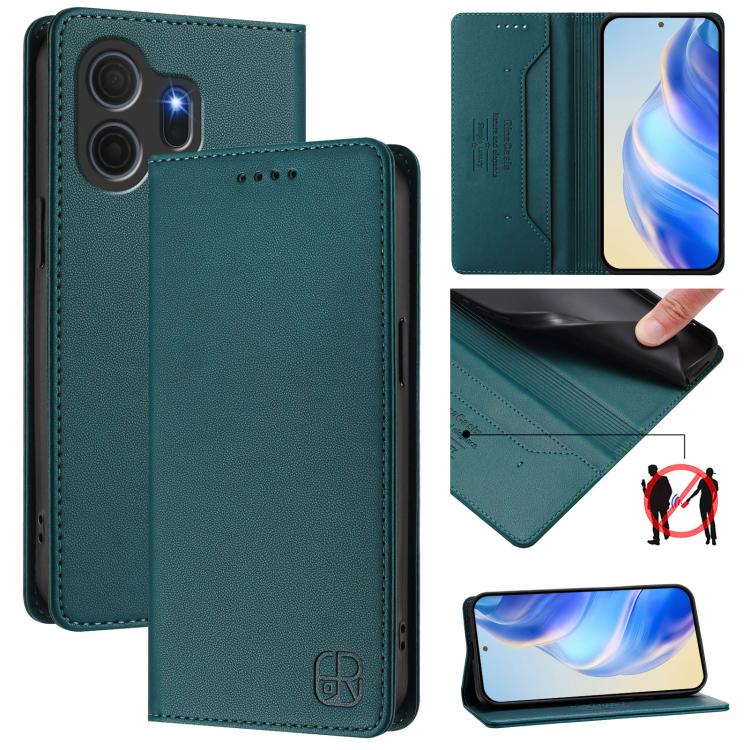 Levně RINA Zaklápěcí pouzdro pro TCL NxtPaper 70 Pro tmavě zelené