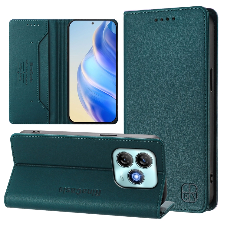 Levně RINA Zaklápěcí pouzdro pro ZTE Blade A75 tmavozelené