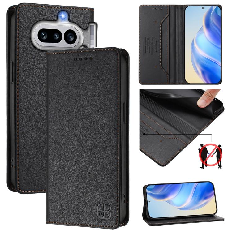 Levně RINA Zavírací pouzdro pro Nothing Phone (4a) černé