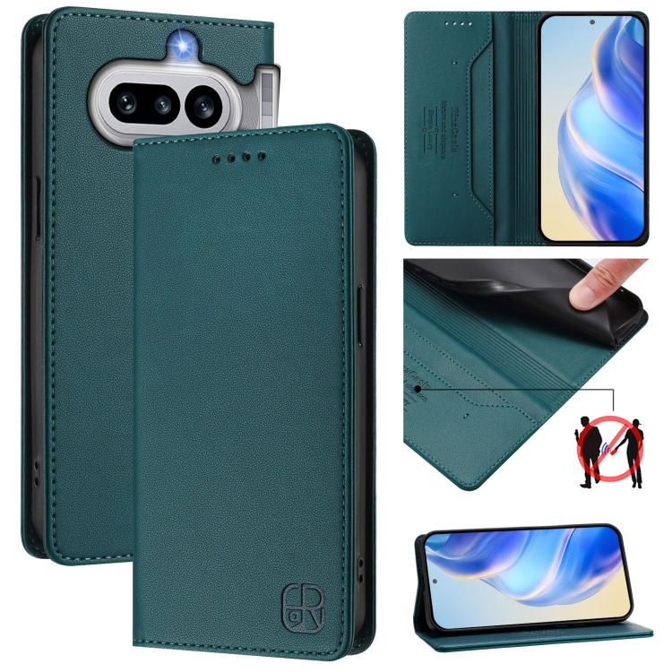 Levně RINA Zaklápěcí pouzdro pro Nothing Phone (4a) tmavě zelené