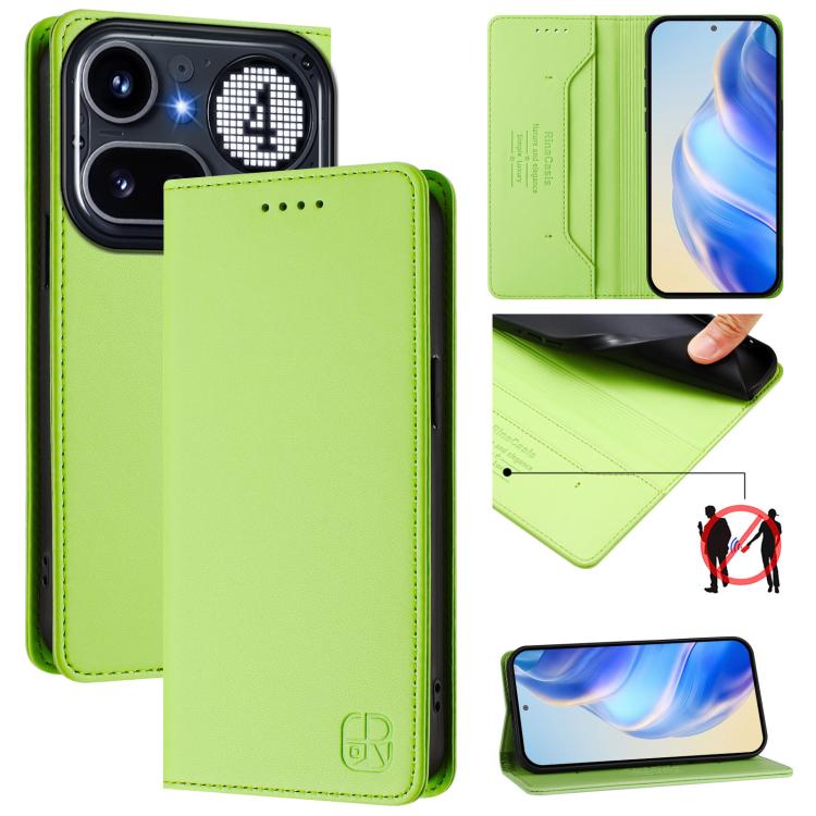 Levně RINA Zaklápěcí pouzdro pro Nothing Phone (4a) Pro světlezelené