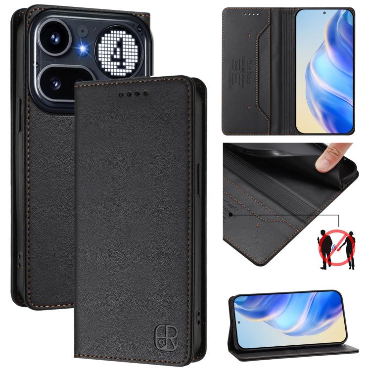 Levně RINA Zaklápěcí pouzdro pro Nothing Phone (4a) Pro černé