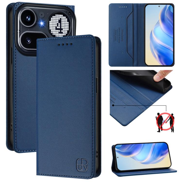 Levně RINA Odklápěcí pouzdro pro Nothing Phone (4a) Pro tmavě modré