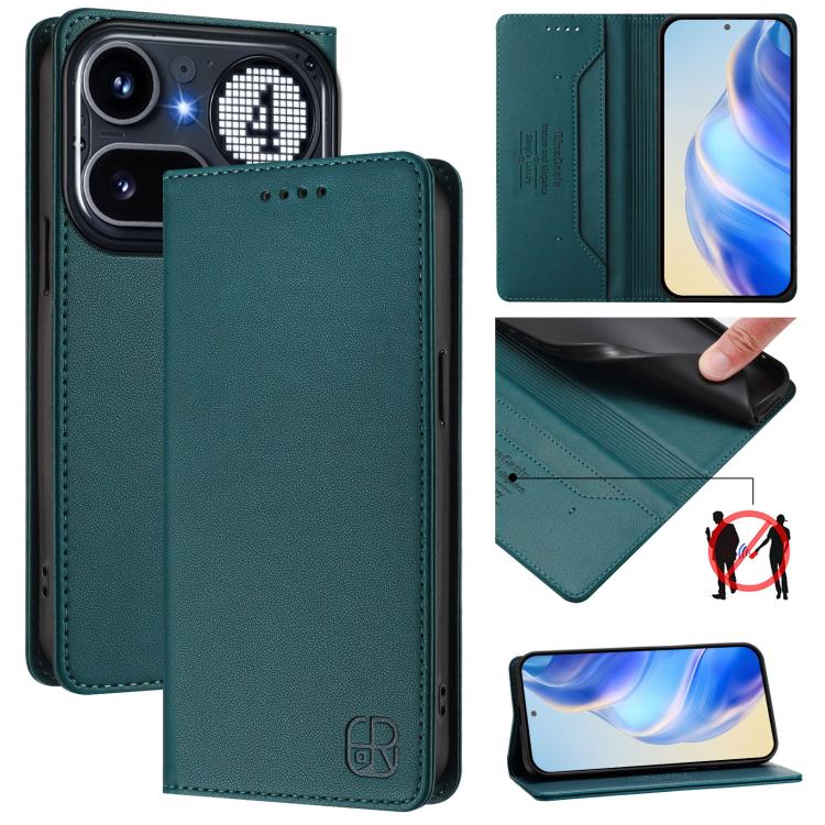 Levně RINA Zaklápěcí pouzdro pro Nothing Phone (4a) Pro tmavě zelené