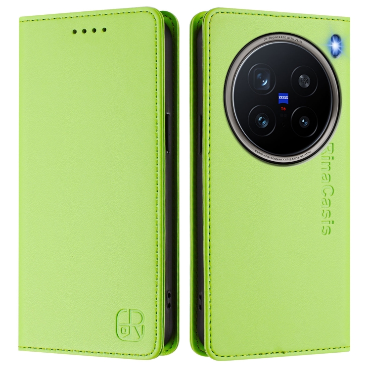 Levně RINA Zaklápěcí pouzdro pro Vivo X200Pro 5G světle zelené