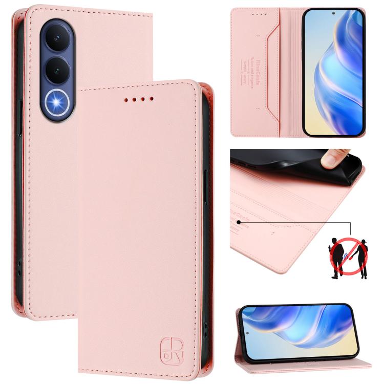 Levně RINA Zavírací pouzdro pro Vivo V70 FE růžové