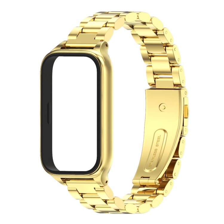 Levně CLASSIC Kovový řemínek + ochranný kryt pro Xiaomi Smart Band 9 Active zlatý