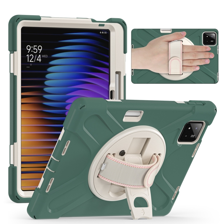 Levně SOLID Odolný obal pro Xiaomi Pad 7 / 7 Pro / Pad 8 / Pad 8 Pro zelený