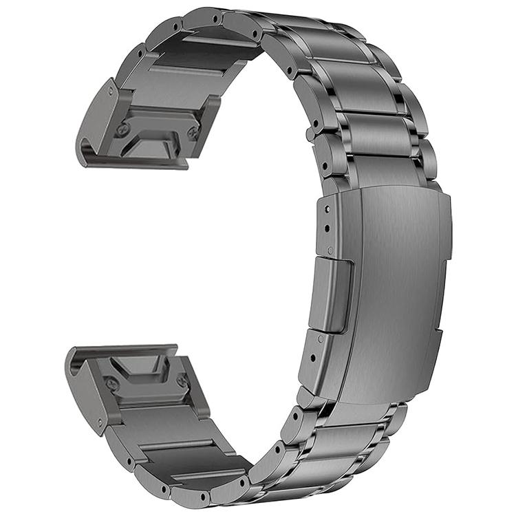 Levně ARMOUR QuickFit Kovový řemínek pro Garmin - šířka 26mm šedý