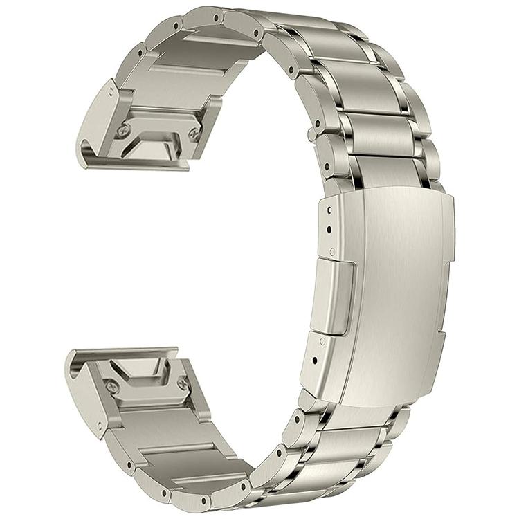 Levně ARMOUR QuickFit Kovový řemínek pro Garmin - šířka 26mm TITANIUM GREY
