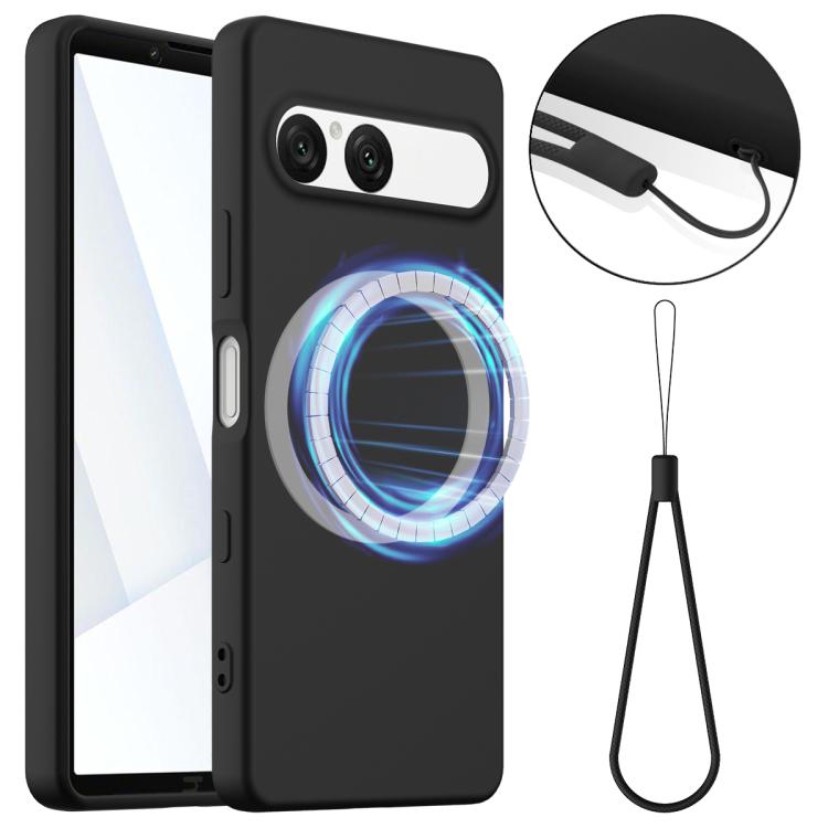 Levně RUBBER MAGSAFE Silikonový kryt pro Sony Xperia 10 VII BLACK