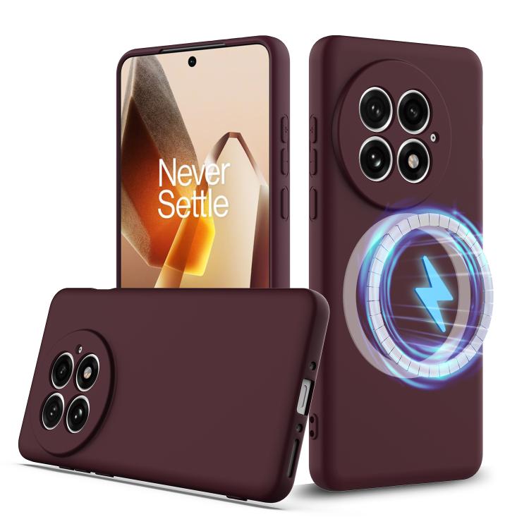 Levně RUBBER MAGSAFE Silikonový kryt pro OnePlus 13 5G PLUM