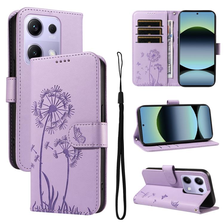 Levně ART DANDELION Peněženkové pouzdro pro Xiaomi Redmi Note 14S fialové