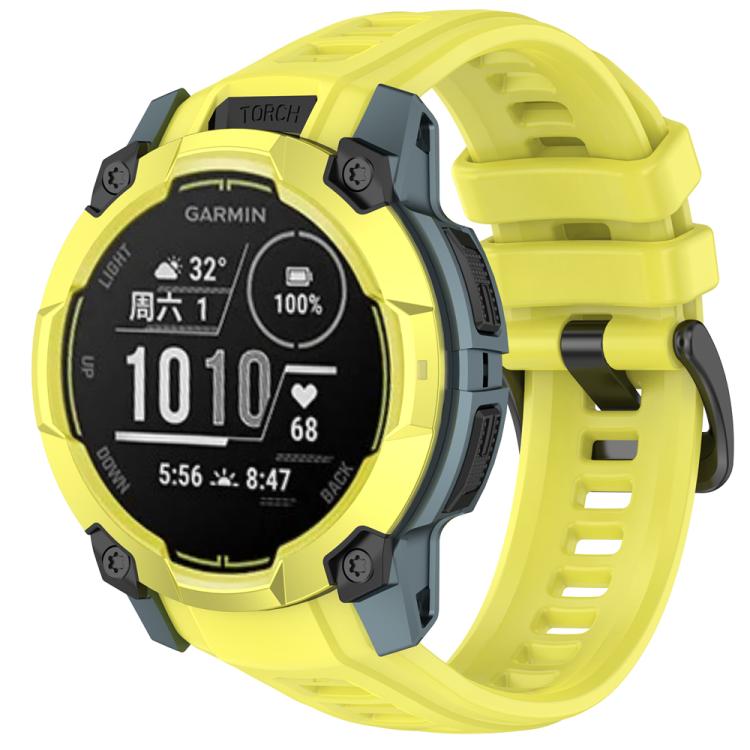 Levně SILICONE Vyměnitelný řemínek pro Garmin Instinct 3 50mm žlutý