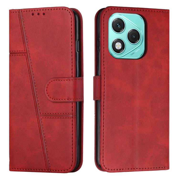 Levně STITCHED Peněženkový kryt pro Honor 400 Lite červený