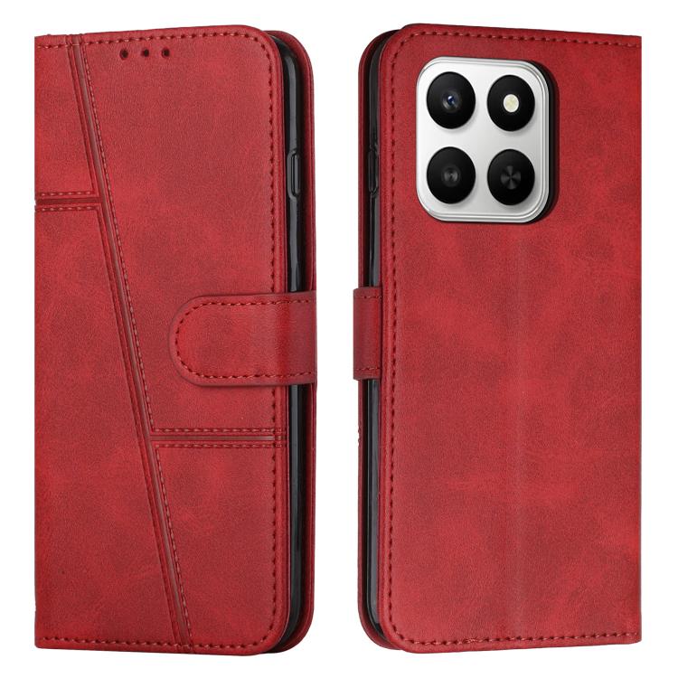 Levně STITCHED Peněženkový kryt pro Honor 400 Smart 5G / Honor X7d červený