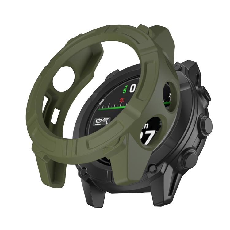 Levně TPU HALF COVER Kryt pro Garmin Descent G2 tmavě zelený