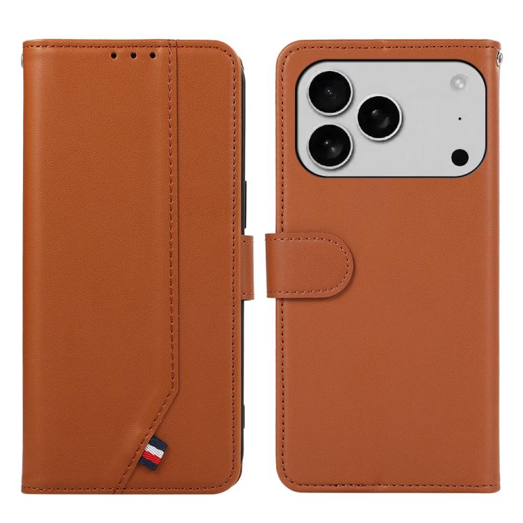 Levně ABEEL DELICATE Peněženkový obal Apple iPhone 17 Pro Max hnědý