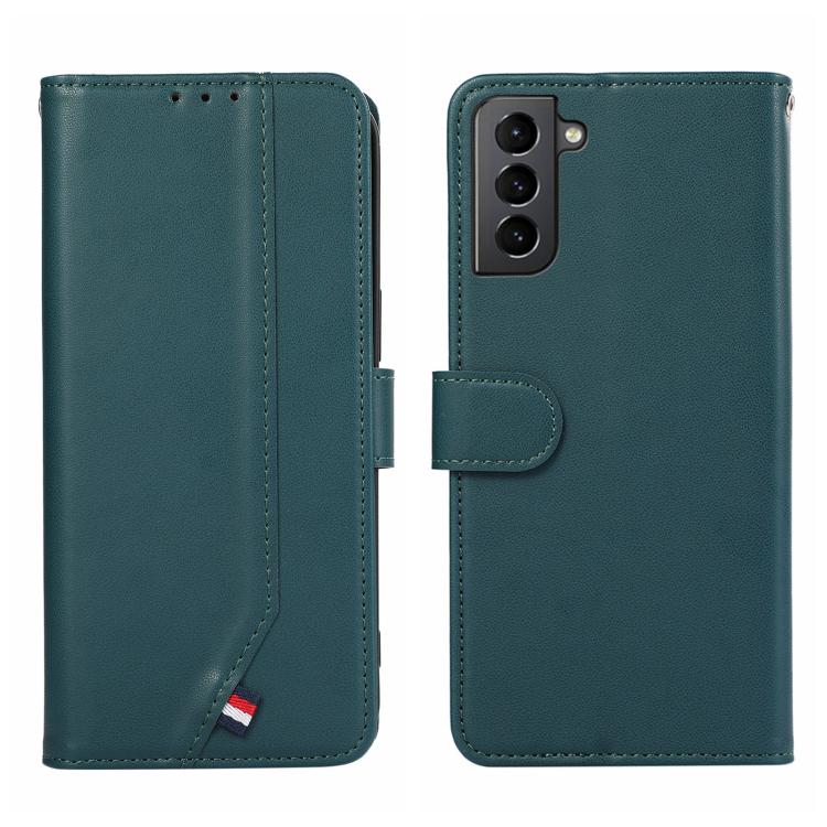 Levně ABEEL DELICATE Peněženkový obal Samsung Galaxy S21 5G zelený