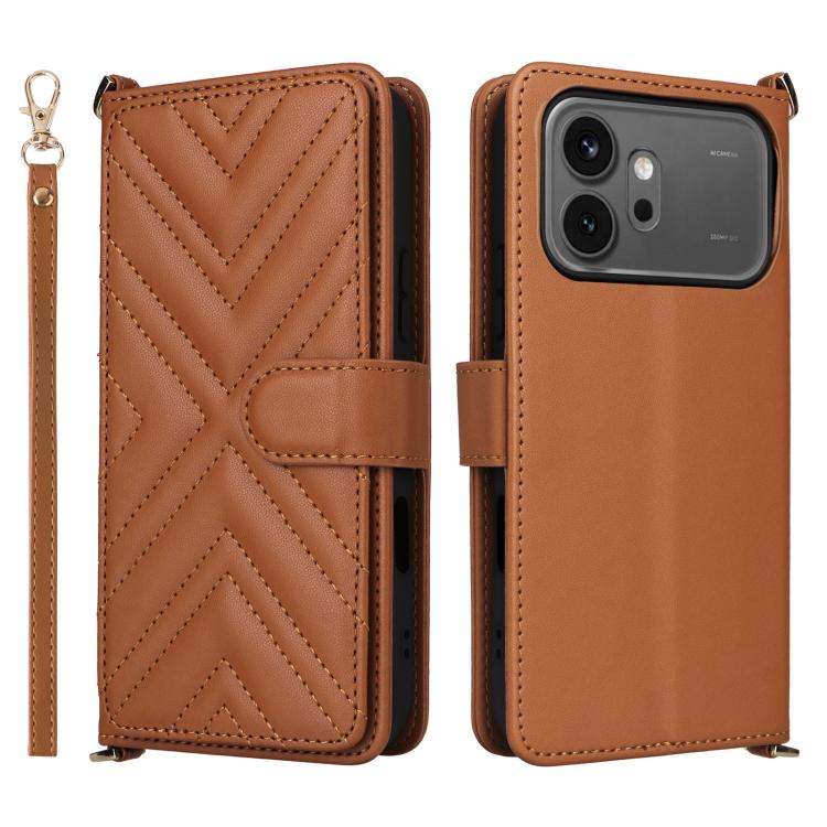 Levně PRESTIGE Peněženkové pouzdro pro Honor 600 / Honor 600 Pro hnědé