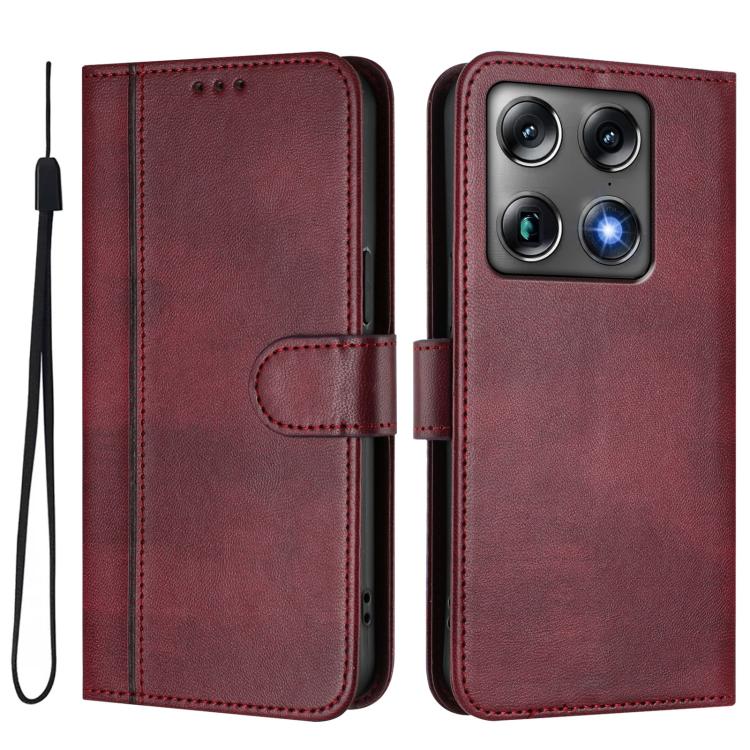 Levně LINEAR Peněženkový obal pro Motorola Signature vínový