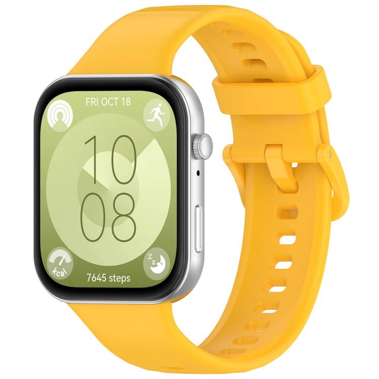 Levně SILICONE Vyměnitelný řemínek pro Huawei Watch Fit 4 / Fit 4 Pro žlutý