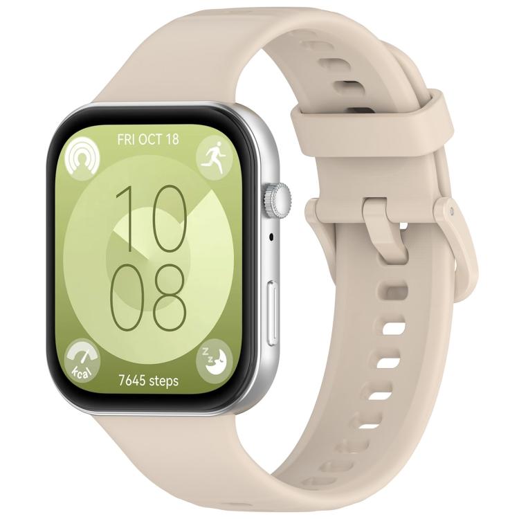 Levně SILICONE Vyměnitelný řemínek pro Huawei Watch Fit 4 / Fit 4 Pro IVORY WHITE