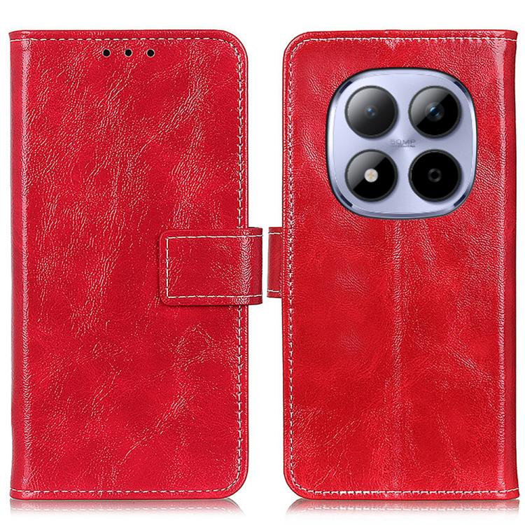 Levně RETRO Peněženkový obal Xiaomi Redmi Note 15 Pro 5G červený